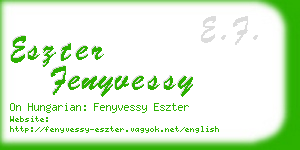 eszter fenyvessy business card